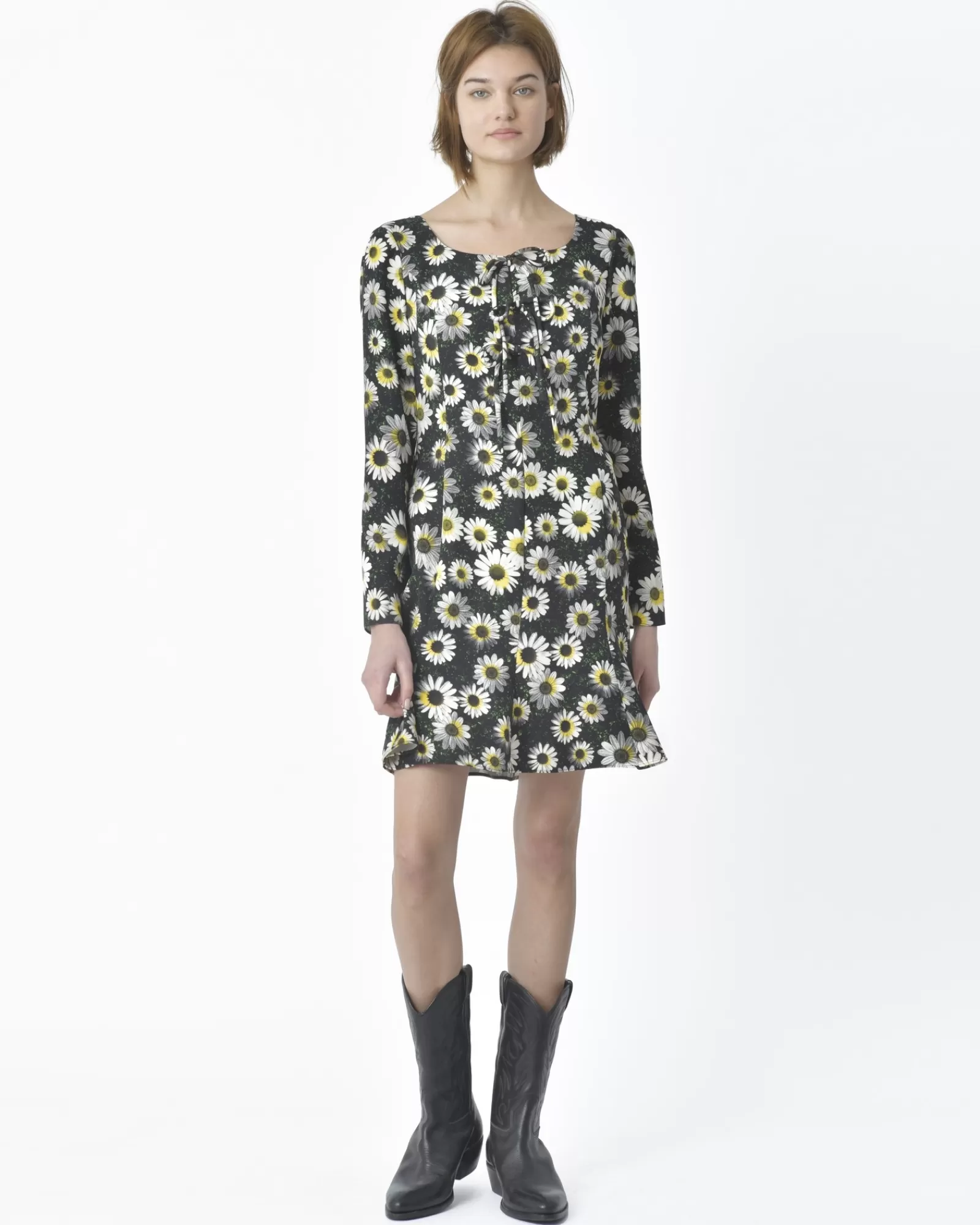 La Piscine Paris Robe fleurie de marguerite Missoni Noir Hot