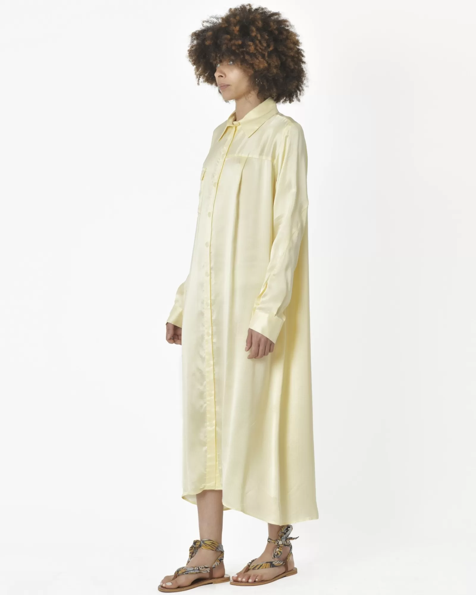 La Piscine Paris Robe à bouton Toos Franken Jaune Clearance