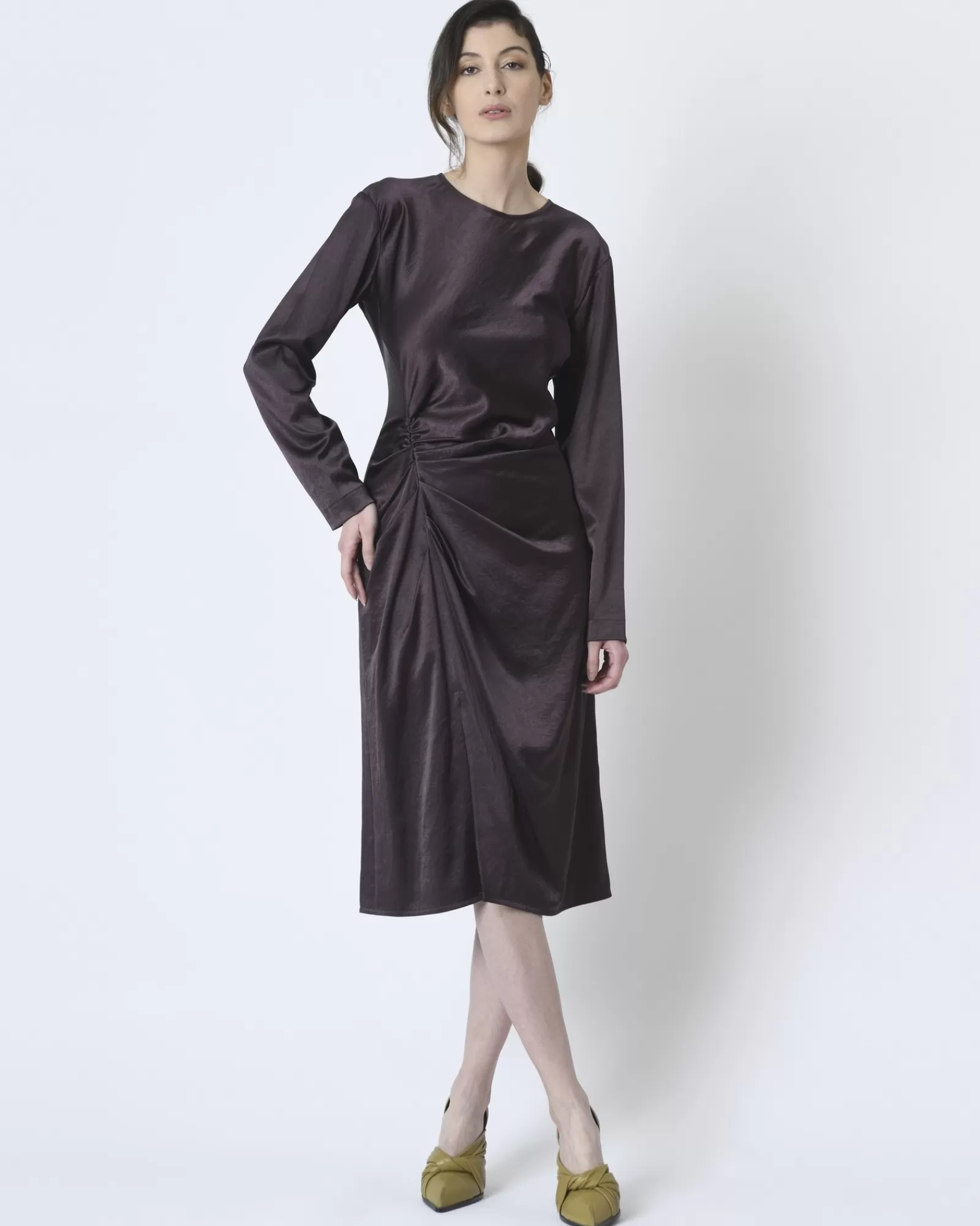 La Piscine Paris Robe minimaliste Helmut Lang Marron Hot