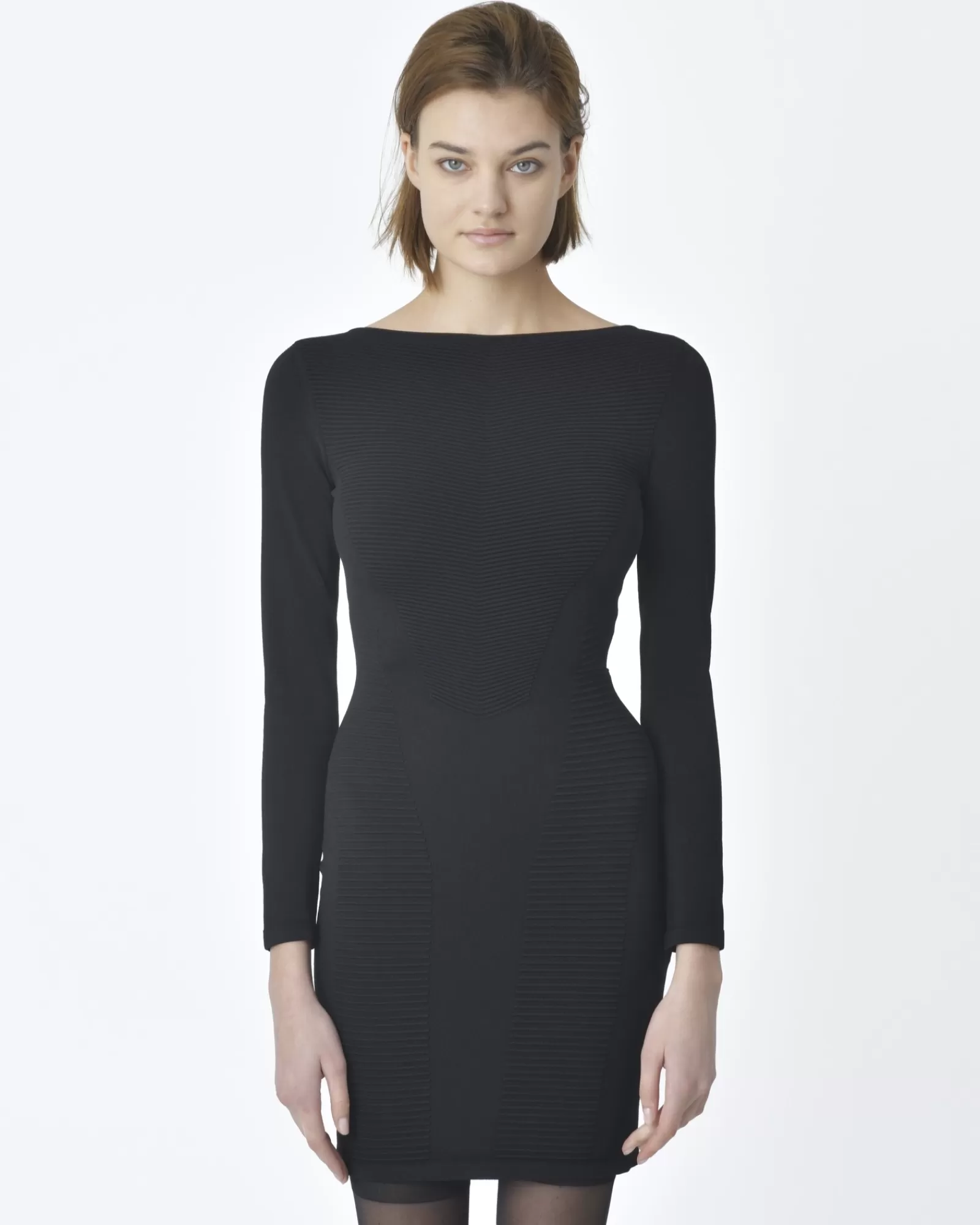 La Piscine Paris Robe moulante effet matière technique Dsquared2 Noir Online