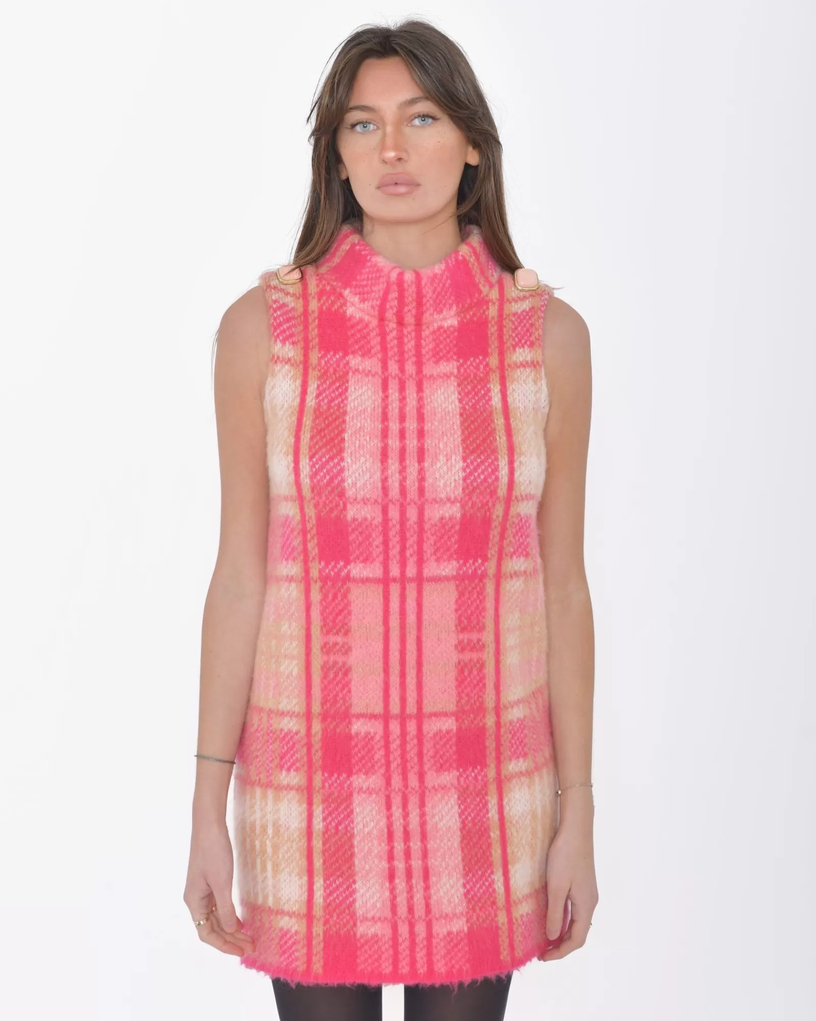 La Piscine Paris Robe pull sans manches Elisabetta Franchi Rose Cheap