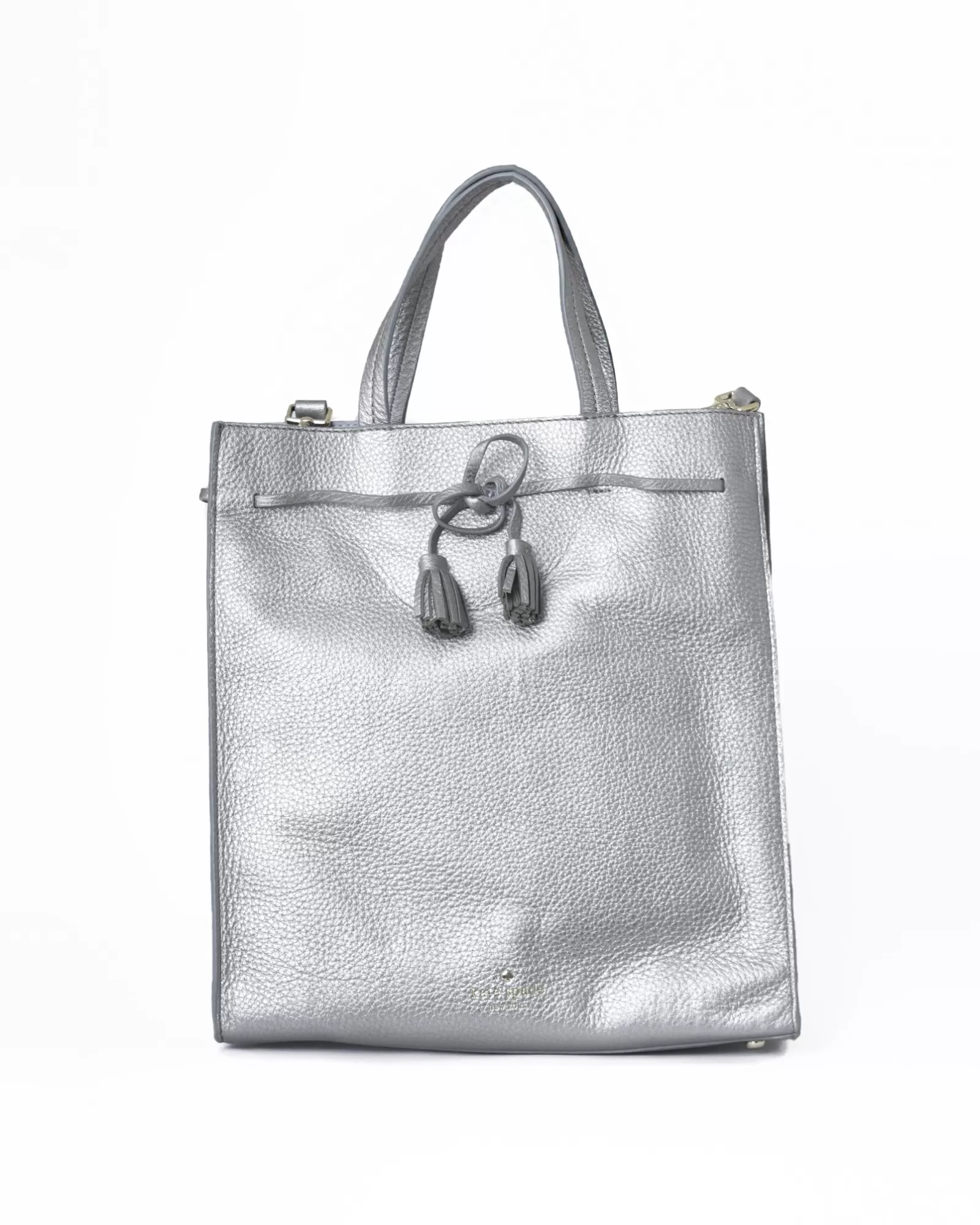 La Piscine Paris Sac à main argenté en cuir Kate Spade Gris Shop