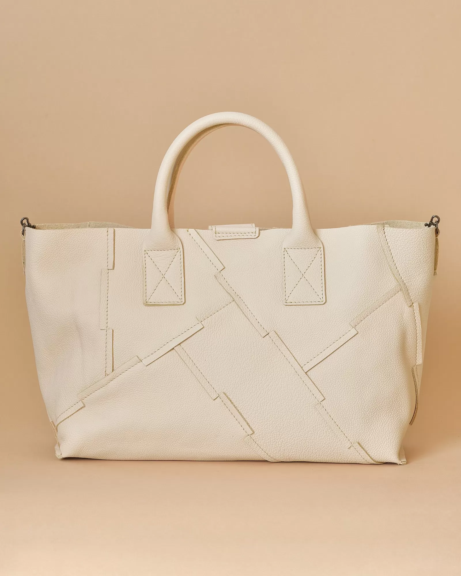 La Piscine Paris Sac à main en cuir grainé Falorni Beige Best Sale