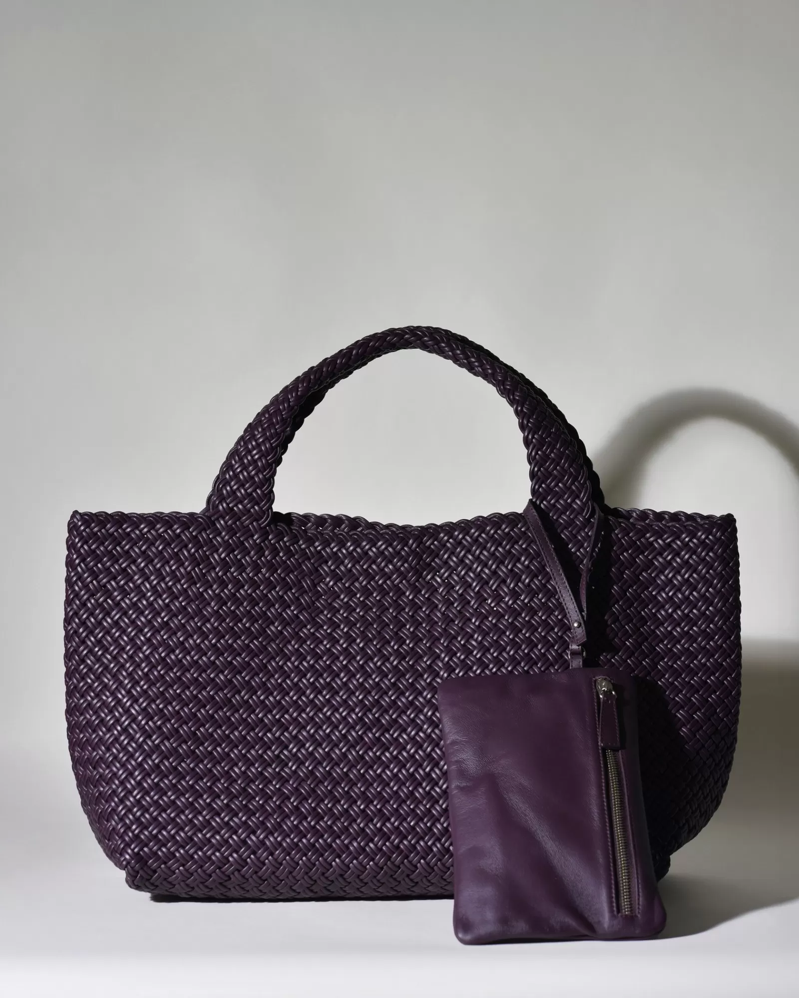 La Piscine Paris Sac porté épaule en cuir tressé Falorni Violet Best