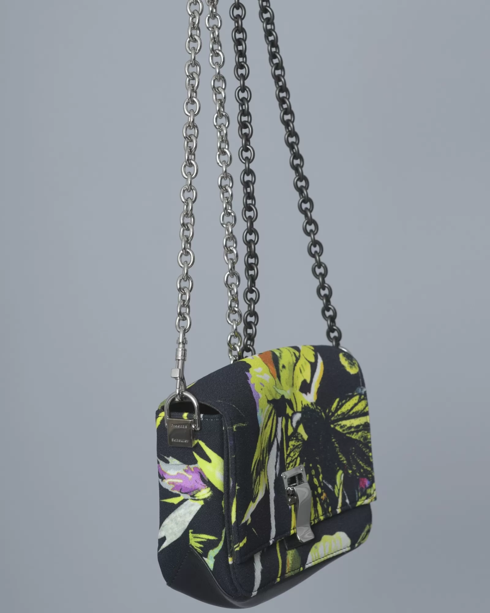 La Piscine Paris Sac porté épaule en toile fleurie Proenza Schouler Noir Clearance