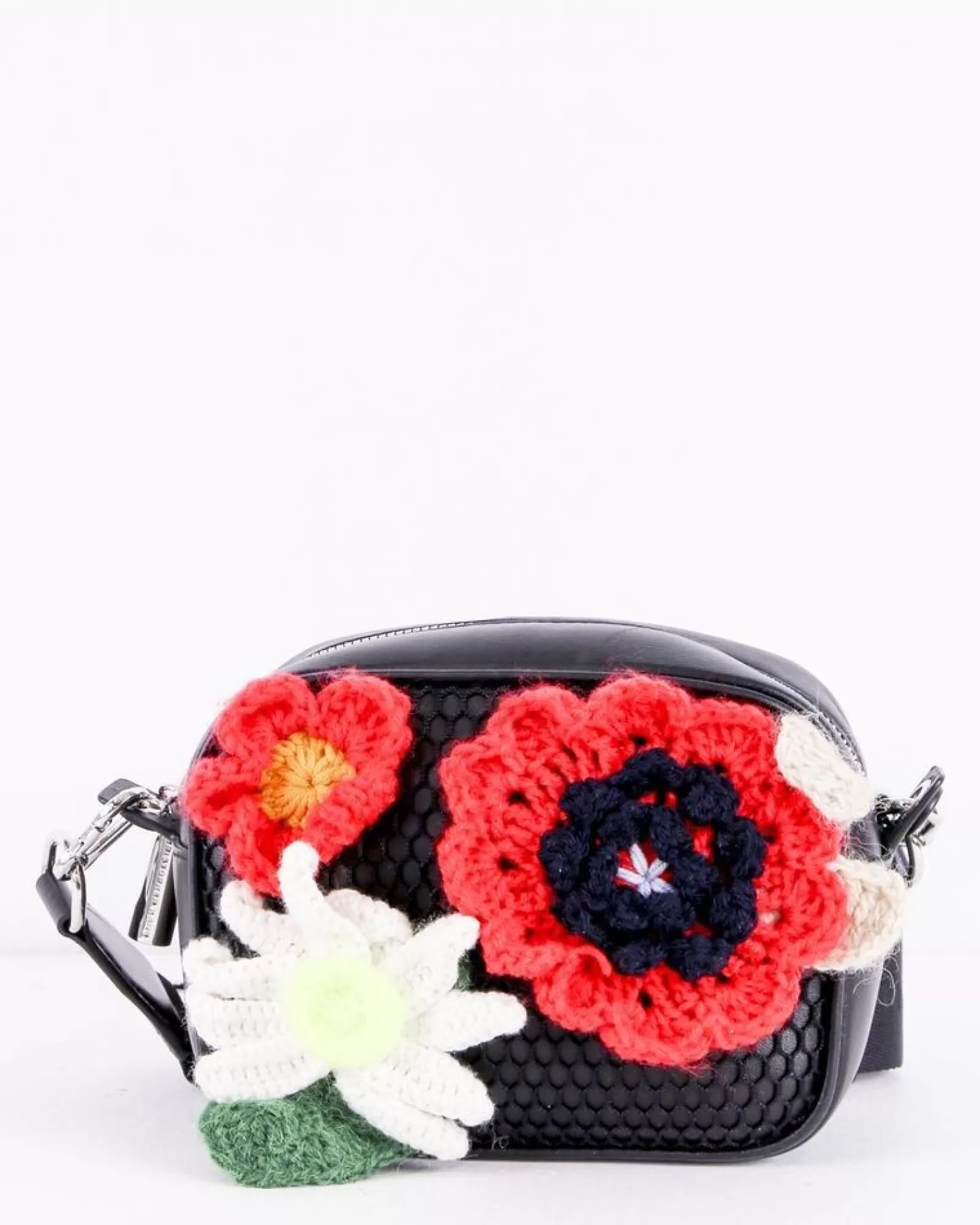 La Piscine Paris Sac porté épaule à fleurs brodés Christopher Kane Noir Clearance