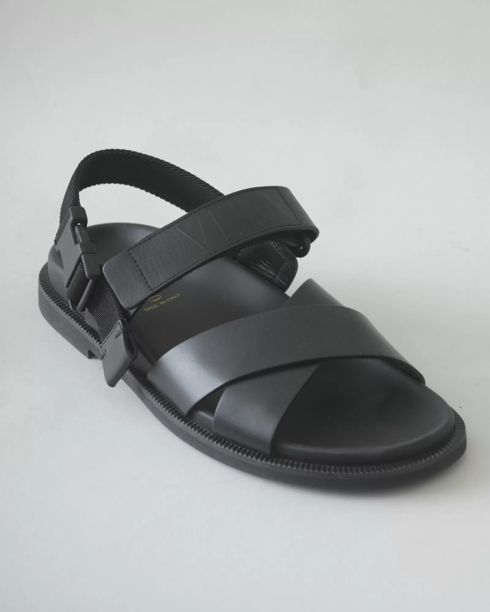 La Piscine Paris Sandales en cuir Valentino Garavani Noir Best Sale