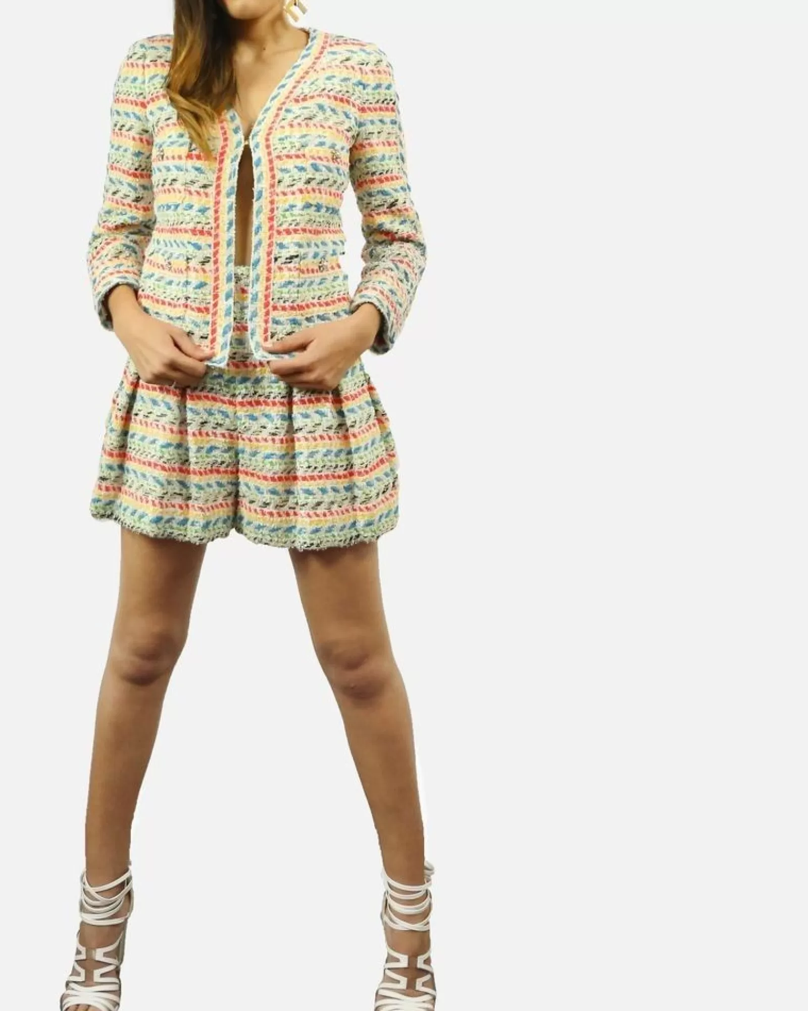 La Piscine Paris Short en tweed Edward Achour Multicolore Best Sale