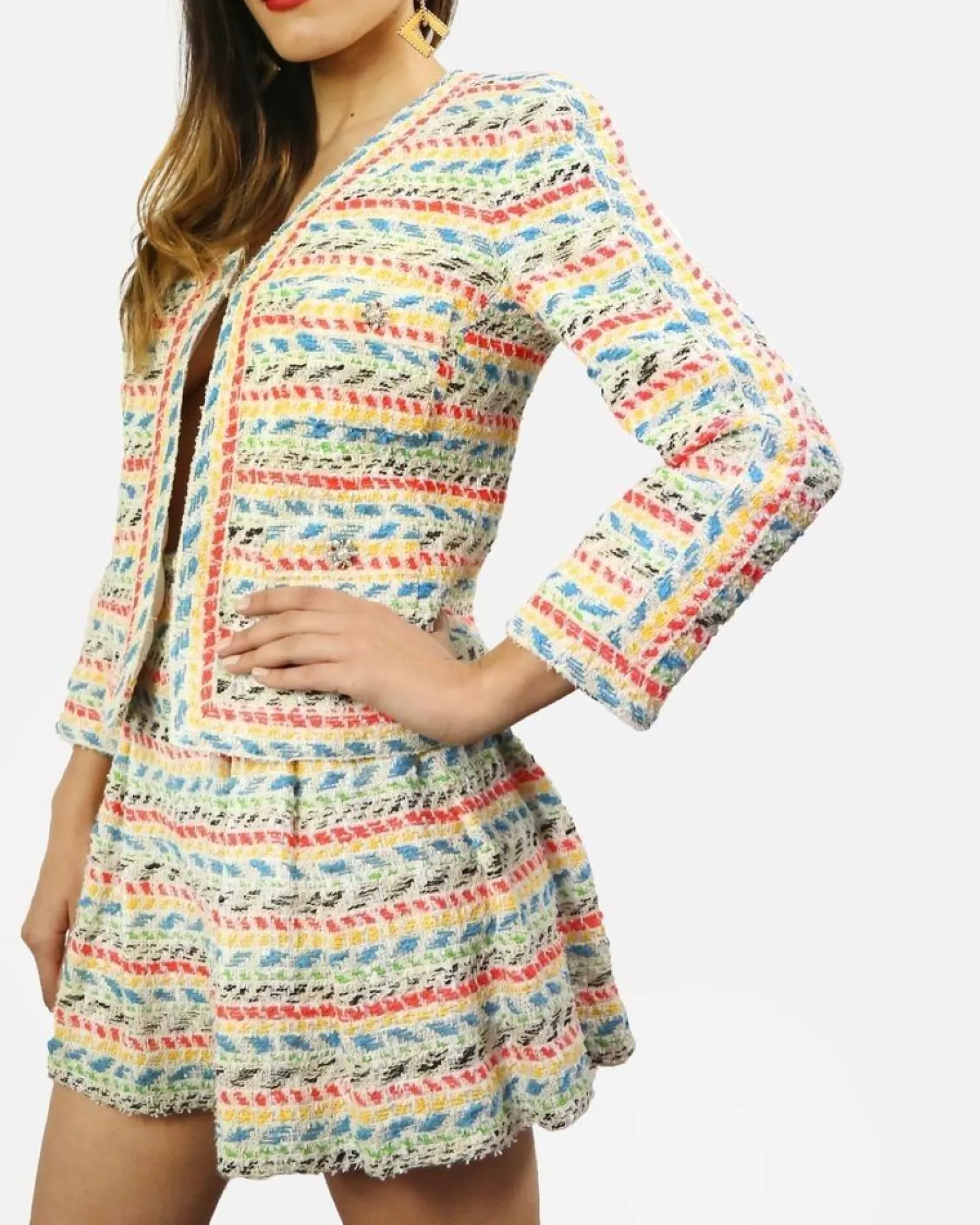 La Piscine Paris Short en tweed Edward Achour Multicolore Best Sale