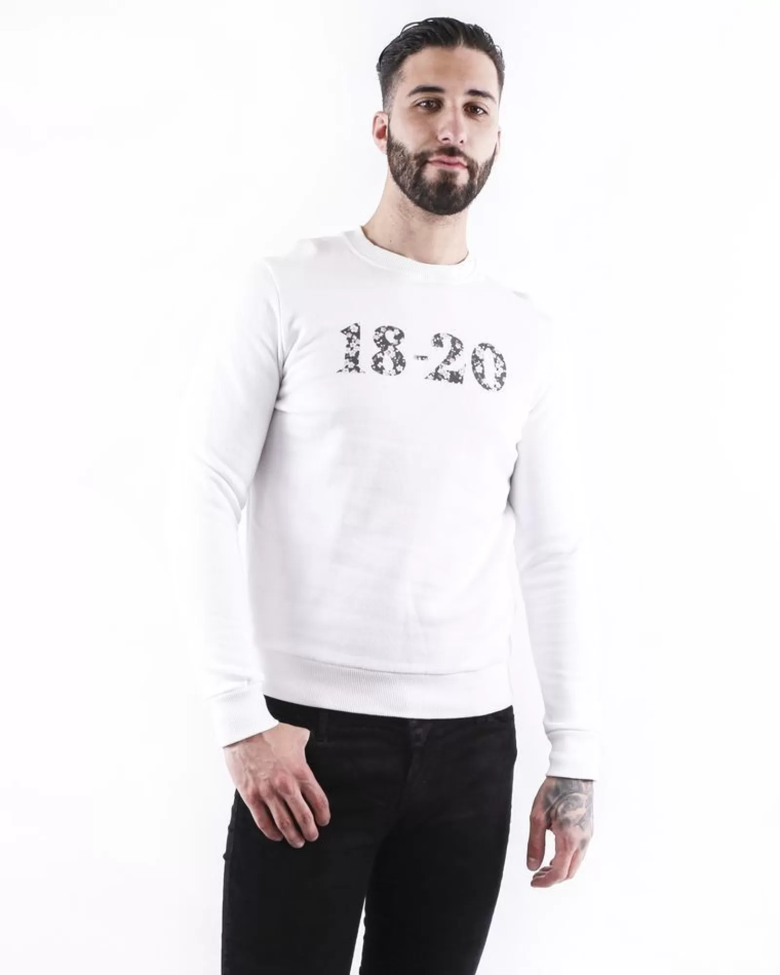 La Piscine Paris Sweat en coton à logo fleuri Ly Adams Blanc Store