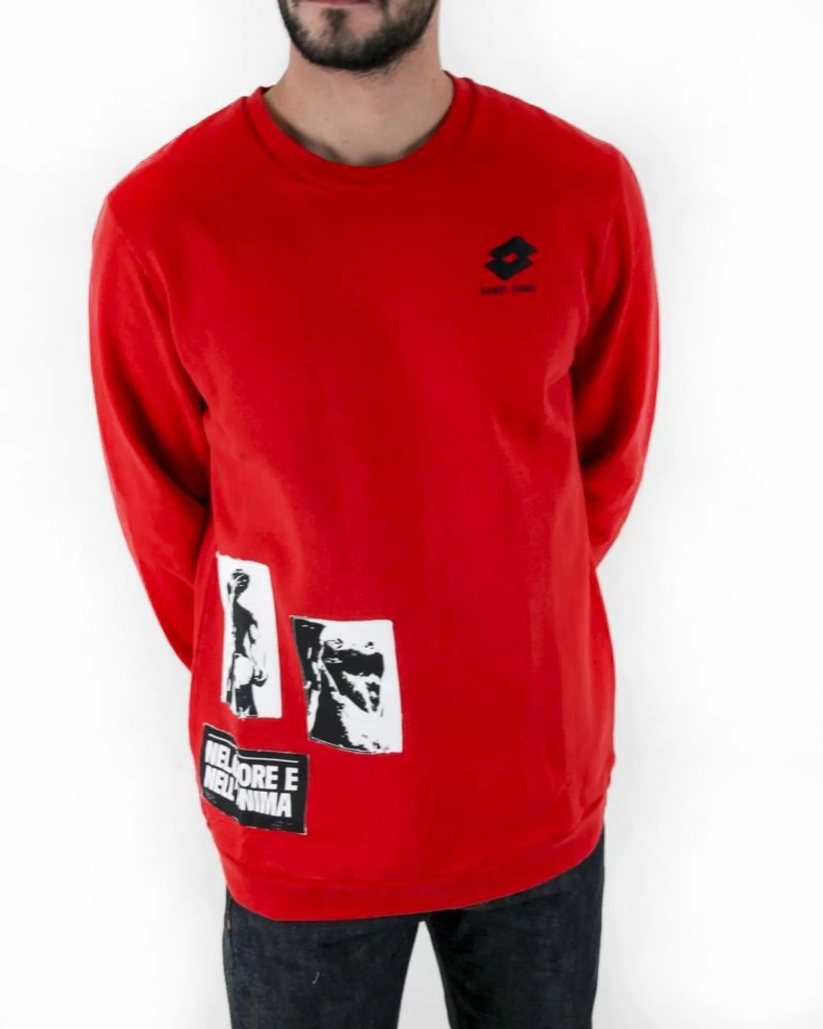 La Piscine Paris Sweat à flocage Damir Doma Rouge Best Sale