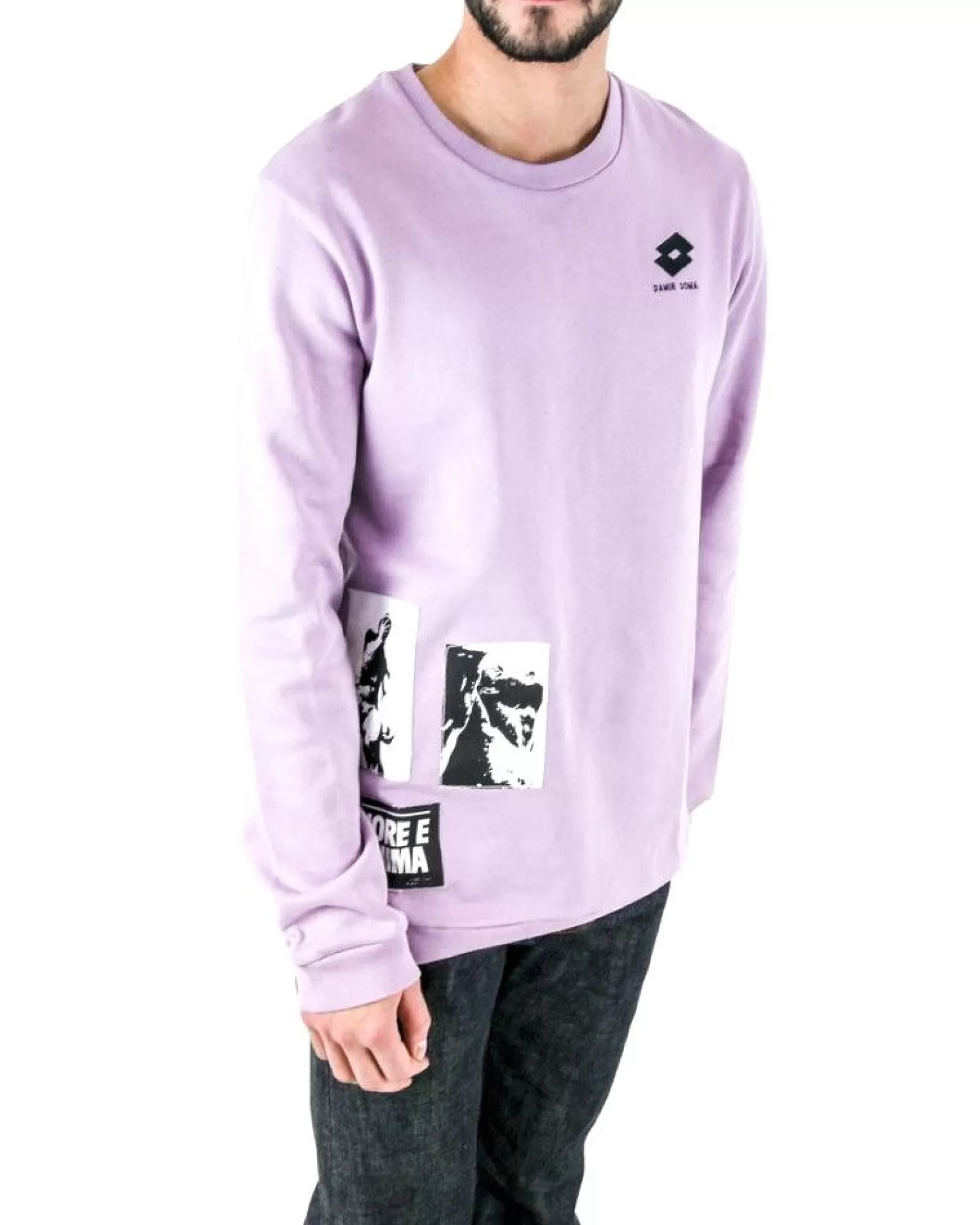 La Piscine Paris Sweat à flocage photos fantaisies Damir Doma Violet Sale