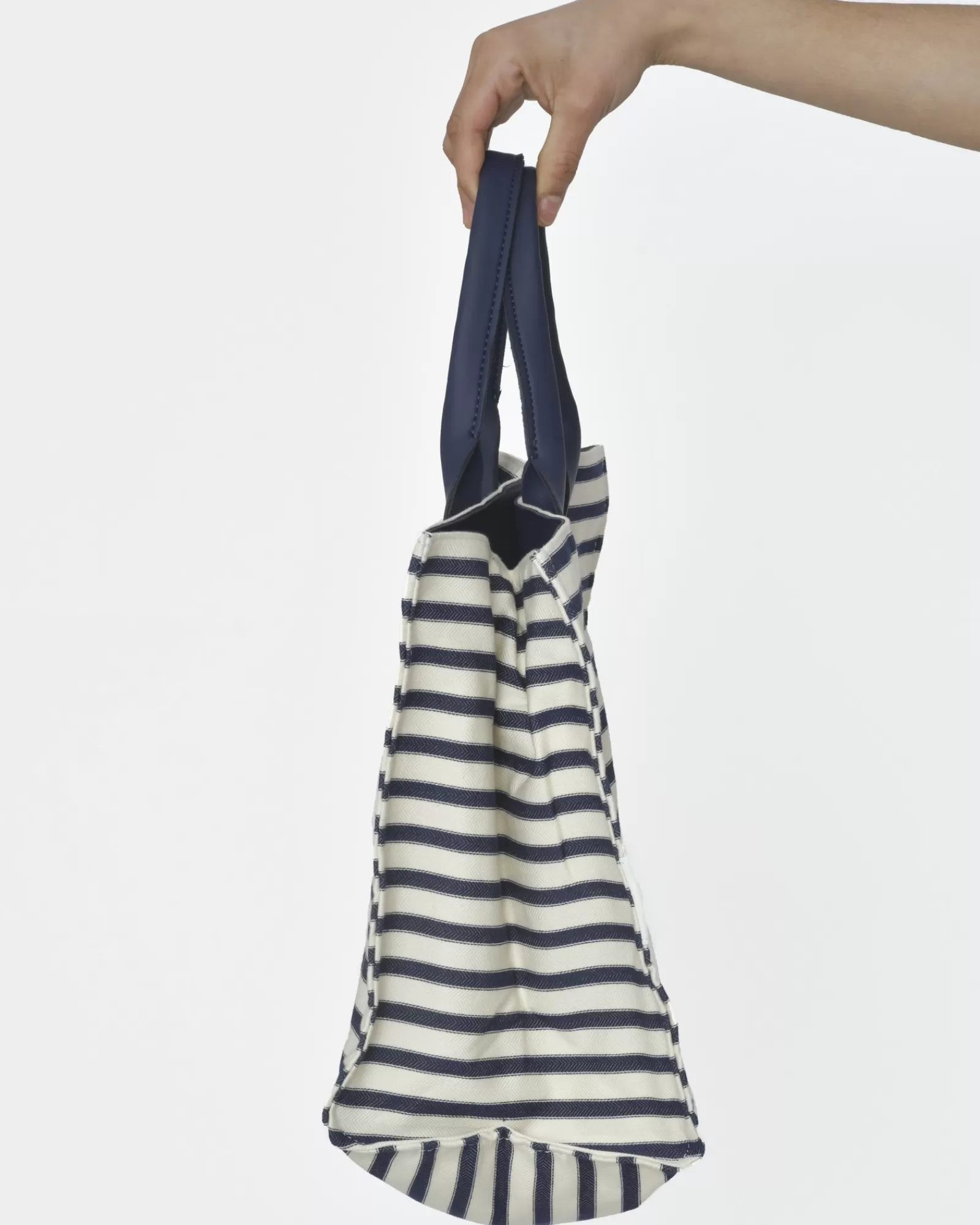 La Piscine Paris Tote bag larges rayures bleues marine et Narciso Rodriguez Blanc New