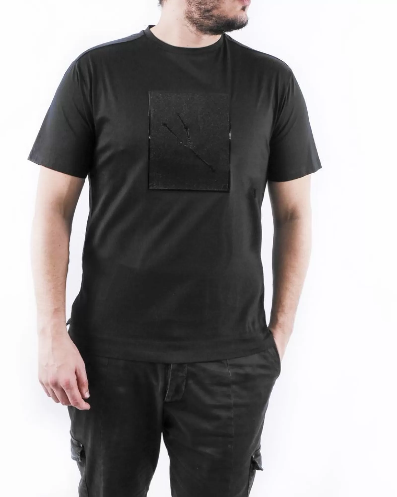 La Piscine Paris T-Shirt à patch constellation "Taureau" Limitato Noir Discount