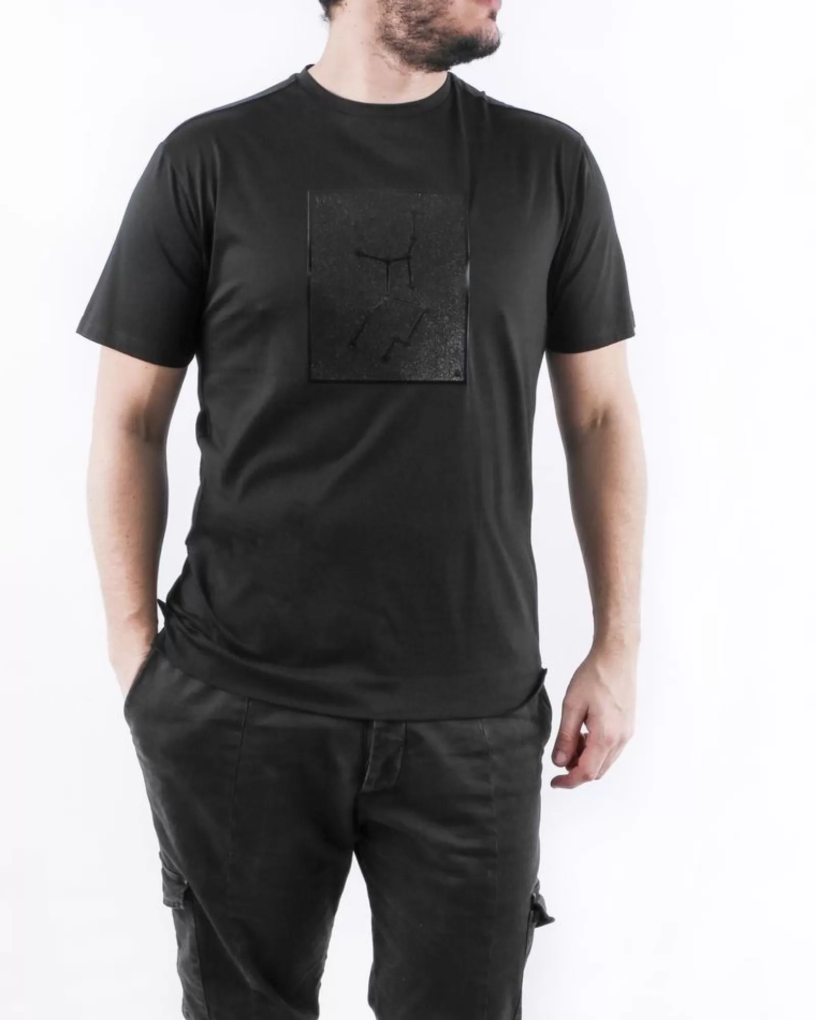 La Piscine Paris T-Shirt à patch constellation "Vierge" Limitato Noir Fashion