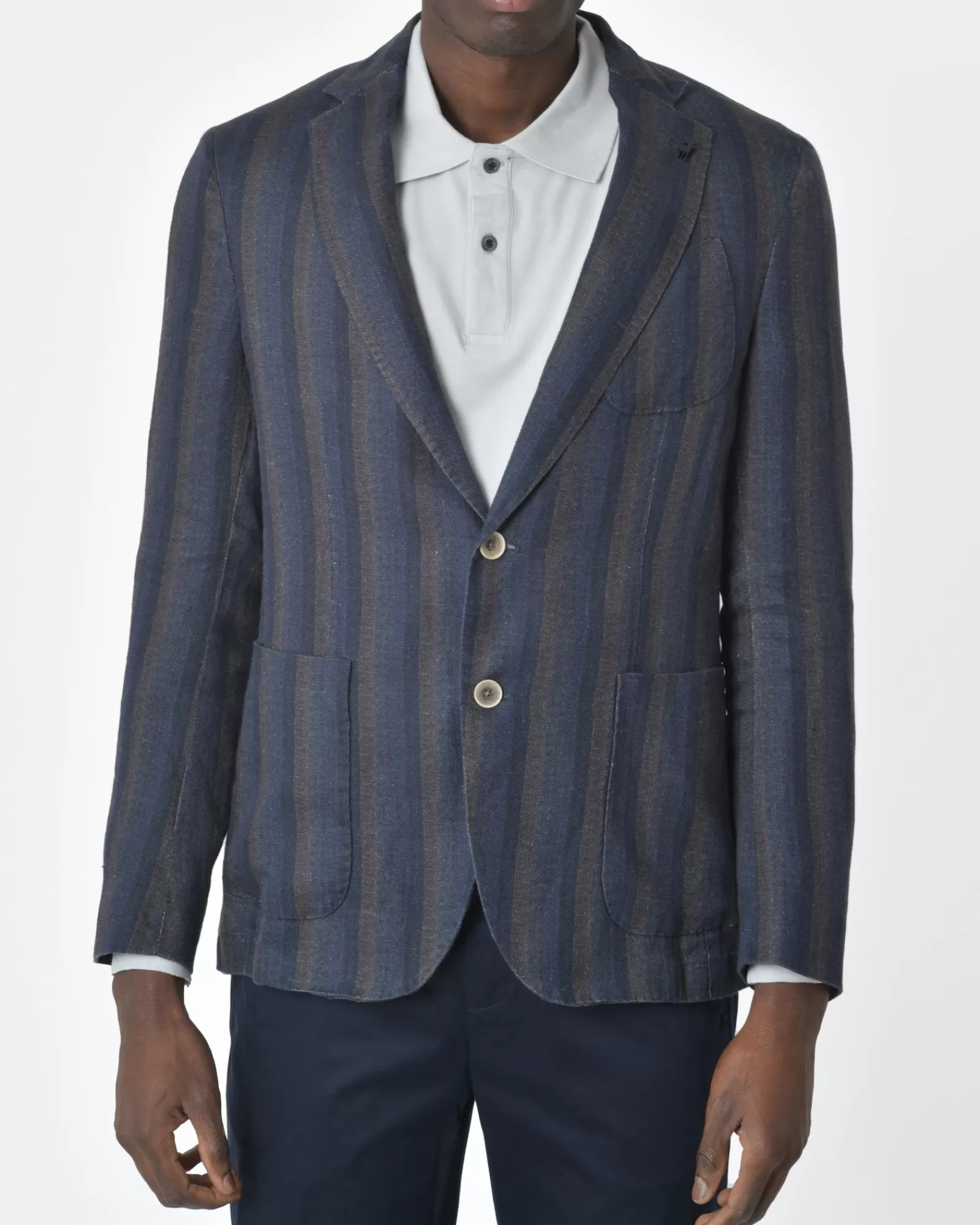La Piscine Paris Veste de costume rayée Rodrigo Bleu Best