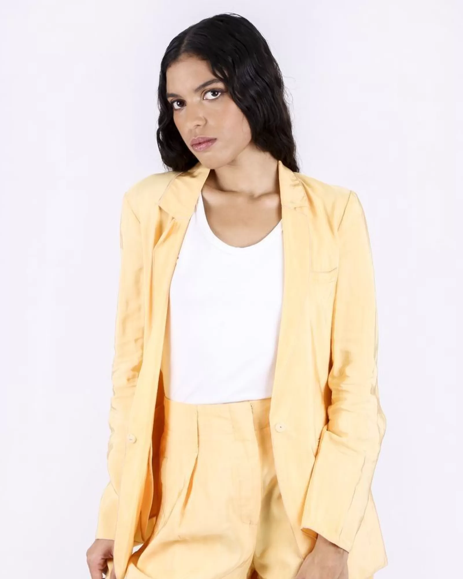 La Piscine Paris Veste de tailleur en lin gaufré Forte Forte Jaune Best