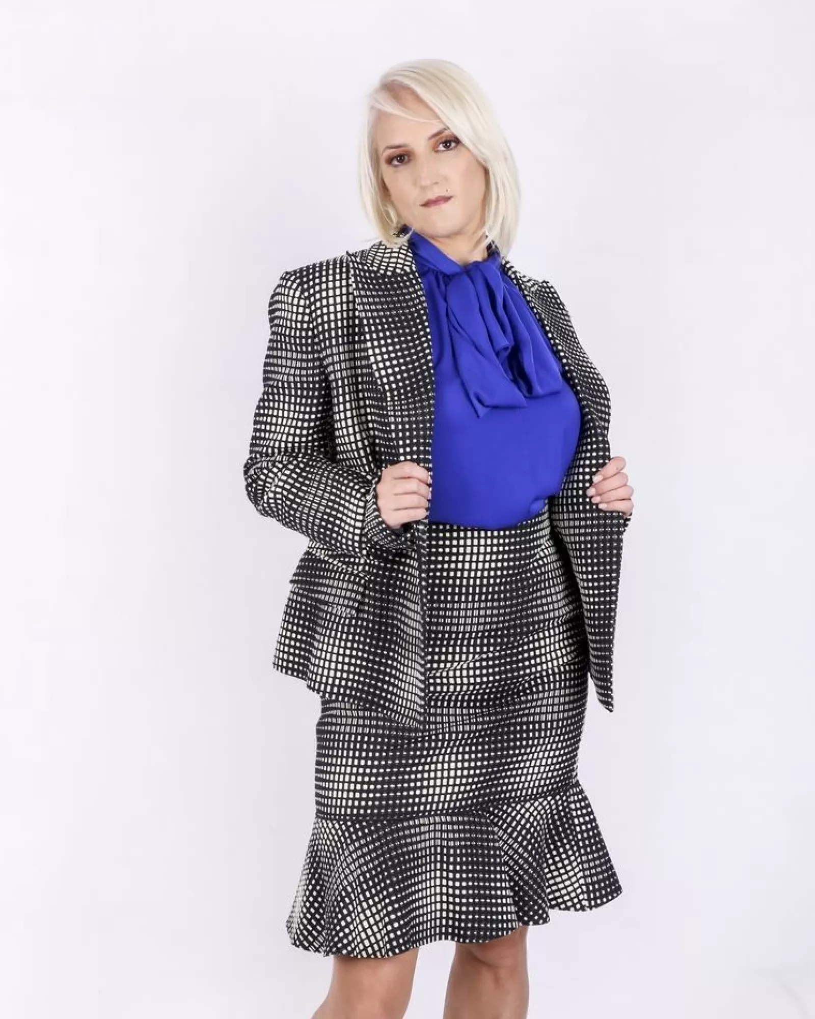 La Piscine Paris Veste de tailleur en soie bicolore Emanuel Ungaro Noir Best Sale