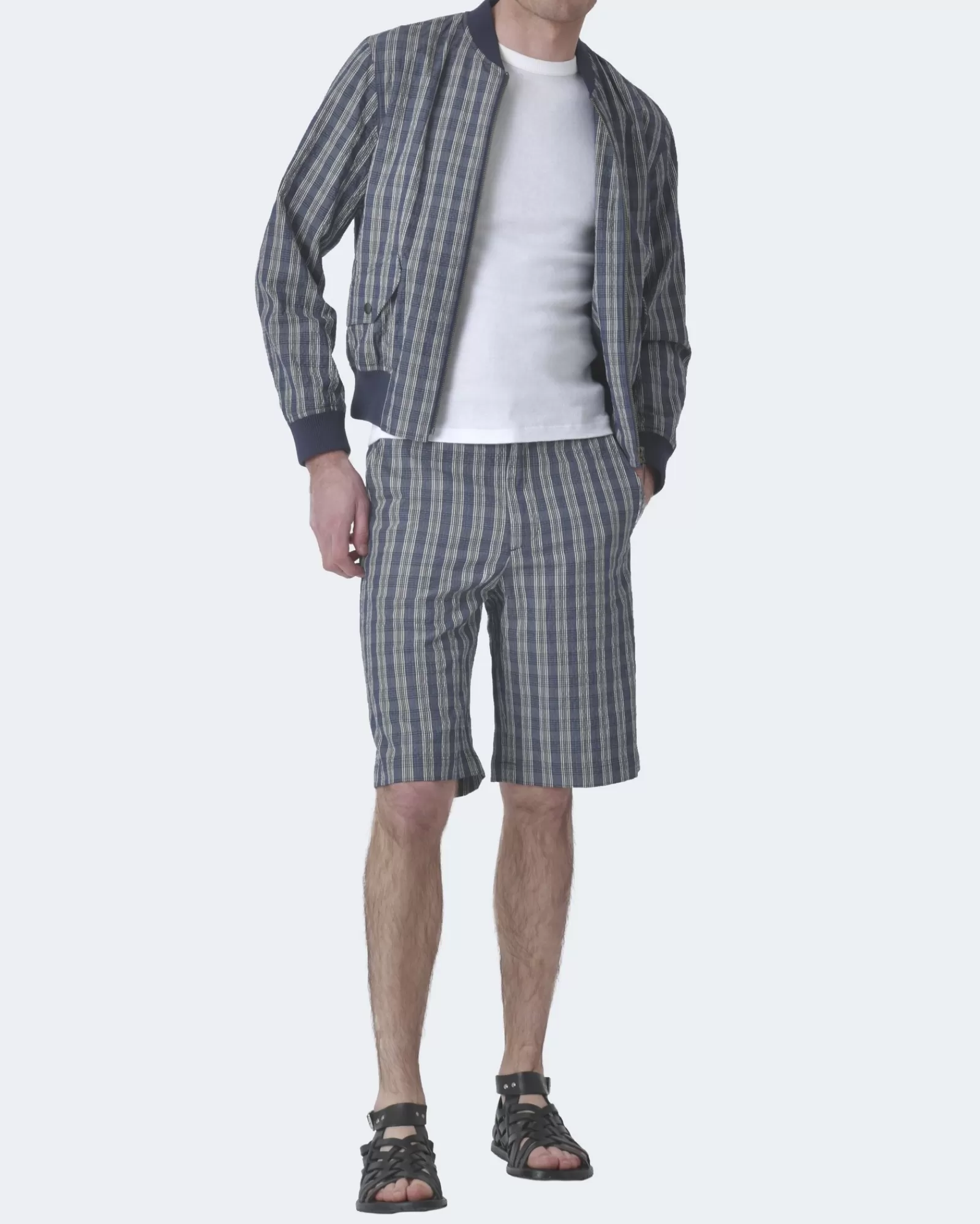 La Piscine Paris Veste d'ensemble carreaux Edition M.R Bleu Fashion