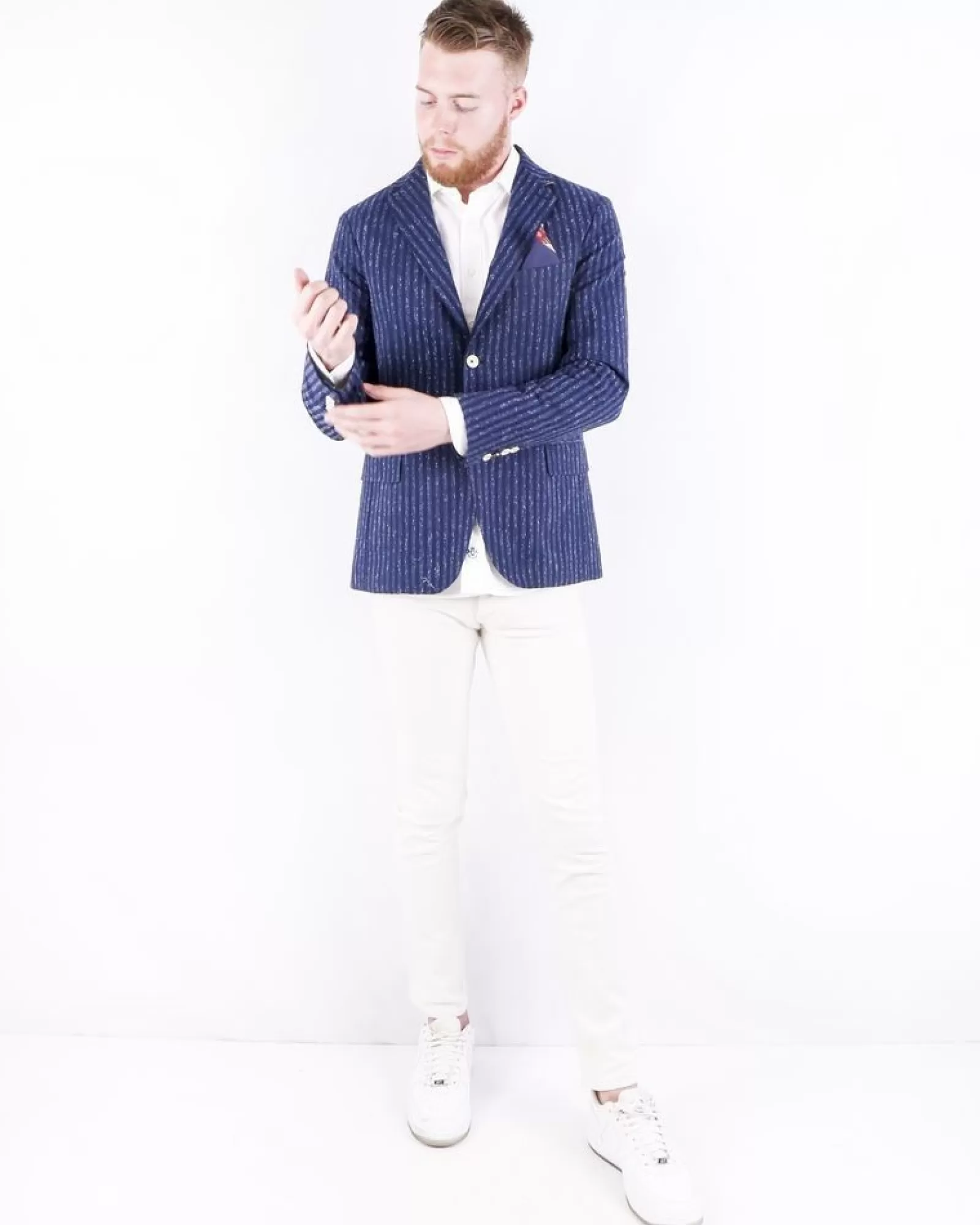 La Piscine Paris Veste en coton rayé GH Bleu Clearance
