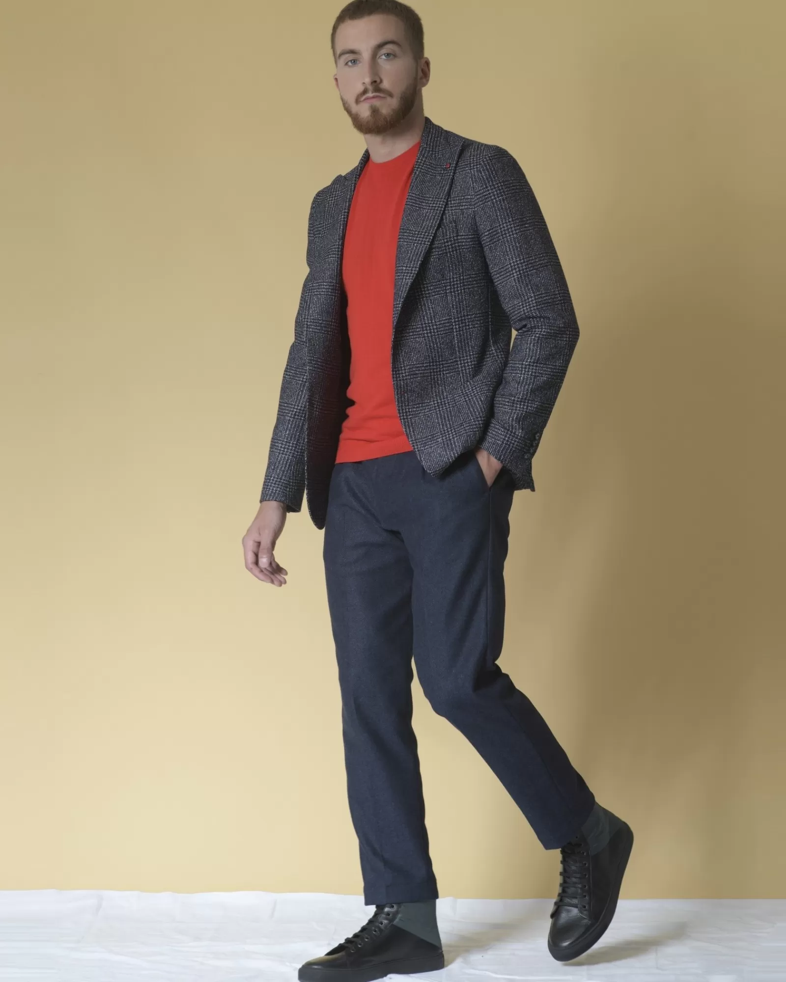 La Piscine Paris Veste en laine mélangée à carreaux Fugàto Bleu Shop